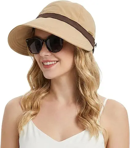 Sand Wide-Brim Banded Cap