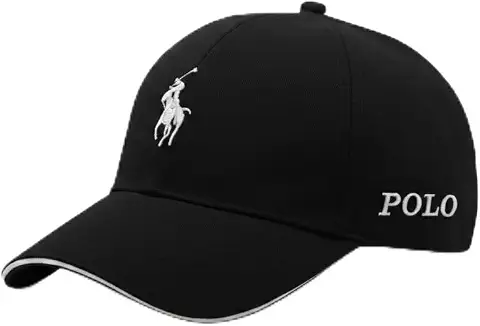 Black Embroidered Baseball Cap